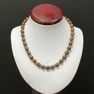 Handmade 10 x 6 mm Brown Color Fresh Water Pearl